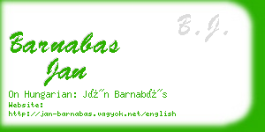 barnabas jan business card